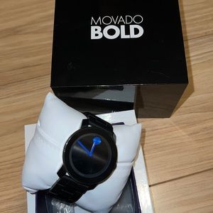 Movado Bold Black Watch Men’s